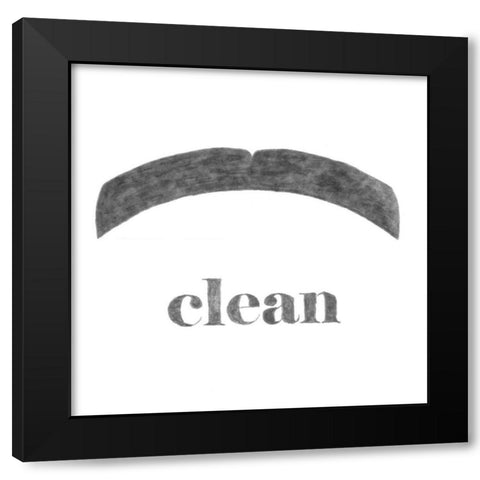Clean Black Modern Wood Framed Art Print by Johnson, Jason