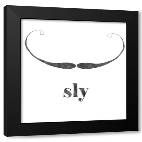 Sly Black Modern Wood Framed Art Print with Double Matting by Johnson, Jason