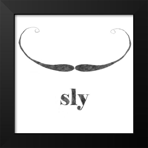 Sly Black Modern Wood Framed Art Print by Johnson, Jason