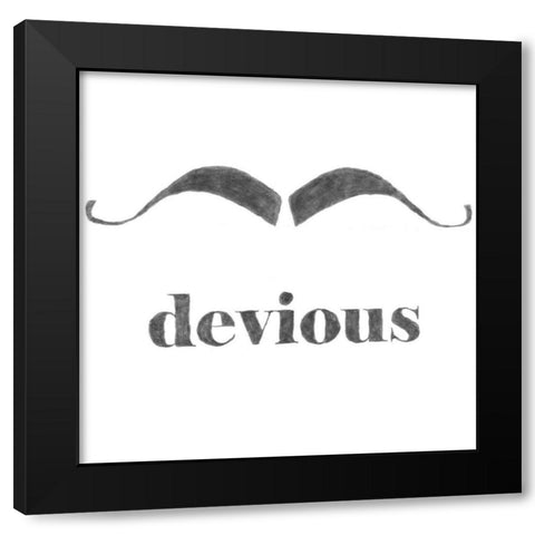Devious Black Modern Wood Framed Art Print by Johnson, Jason