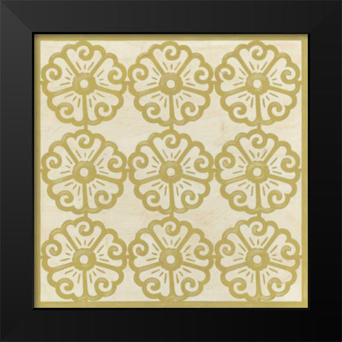 Floral Trellis I Black Modern Wood Framed Art Print by Vess, June Erica