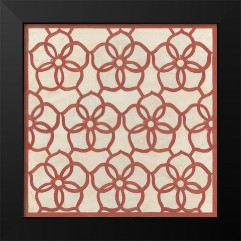 Floral Trellis II Black Modern Wood Framed Art Print by Vess, June Erica