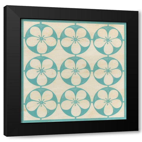 Floral Trellis III Black Modern Wood Framed Art Print with Double Matting by Vess, June Erica