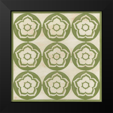Floral Trellis VII Black Modern Wood Framed Art Print by Vess, June Erica