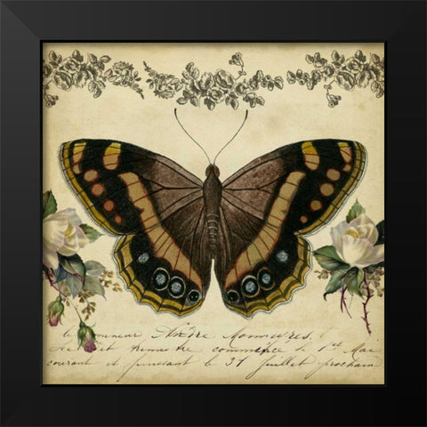 From the Rose Garden II Black Modern Wood Framed Art Print by Vision Studio