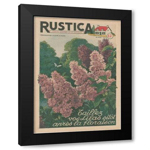 Plantez Des Lilacs Black Modern Wood Framed Art Print with Double Matting by Unknown