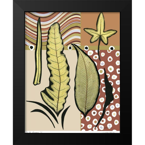Go Go Leaves I Black Modern Wood Framed Art Print by Taylor, Kris