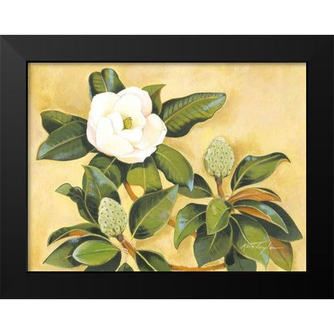 Southern Magnolia II Black Modern Wood Framed Art Print by Taylor, Kris