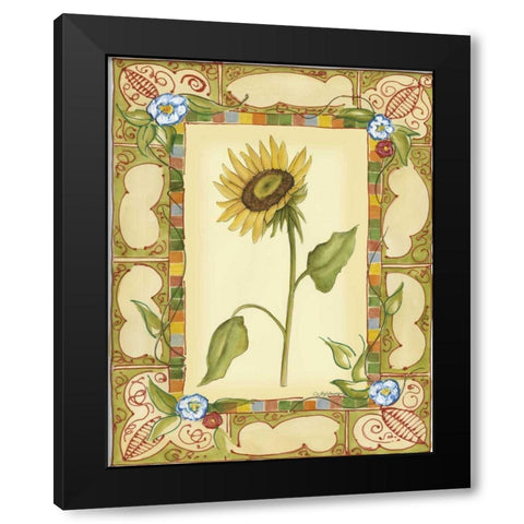 French Country Sunflower I Black Modern Wood Framed Art Print with Double Matting by Goldberger, Jennifer