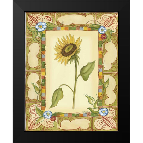 French Country Sunflower I Black Modern Wood Framed Art Print by Goldberger, Jennifer