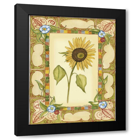 French Country Sunflower II Black Modern Wood Framed Art Print with Double Matting by Goldberger, Jennifer