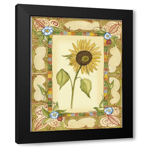 French Country Sunflower II Black Modern Wood Framed Art Print by Goldberger, Jennifer
