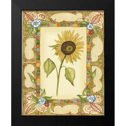 French Country Sunflower II Black Modern Wood Framed Art Print by Goldberger, Jennifer