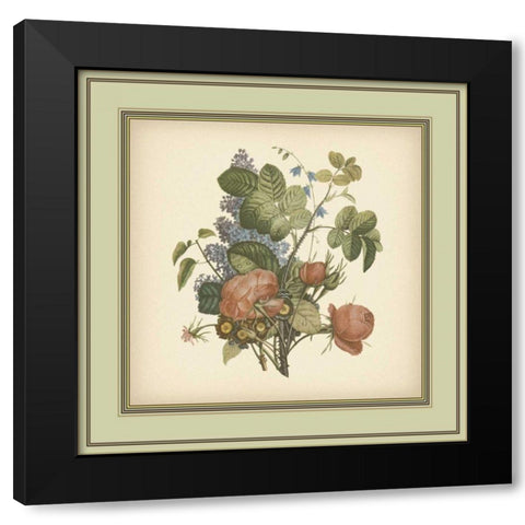 Tuscany Bouquet III Black Modern Wood Framed Art Print by Unknown