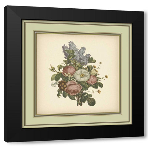 Tuscany Bouquet VII Black Modern Wood Framed Art Print by Unknown
