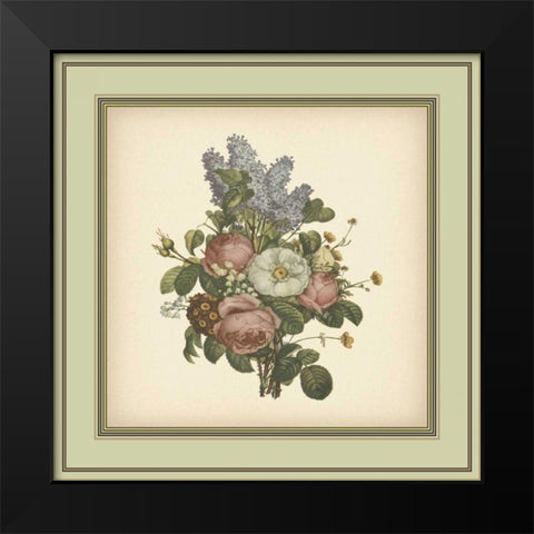 Tuscany Bouquet VII Black Modern Wood Framed Art Print by Unknown