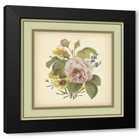 Tuscany Bouquet VIII Black Modern Wood Framed Art Print by Unknown