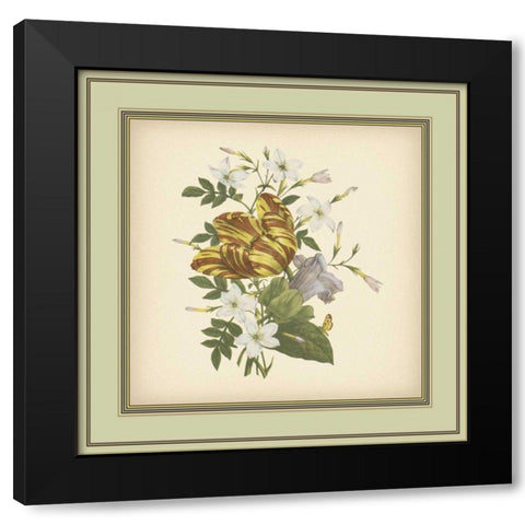 Tuscany Bouquet IX Black Modern Wood Framed Art Print by Unknown