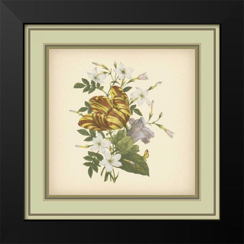 Tuscany Bouquet IX Black Modern Wood Framed Art Print by Unknown