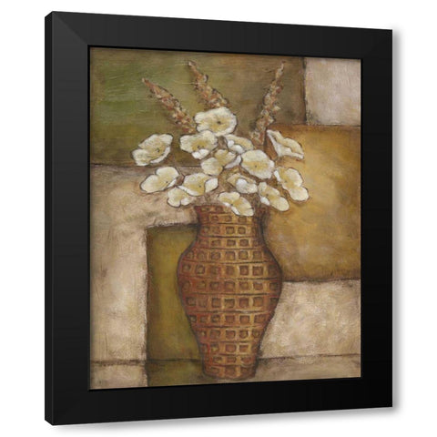 Cubed Floral Study I Black Modern Wood Framed Art Print with Double Matting by Zarris, Chariklia