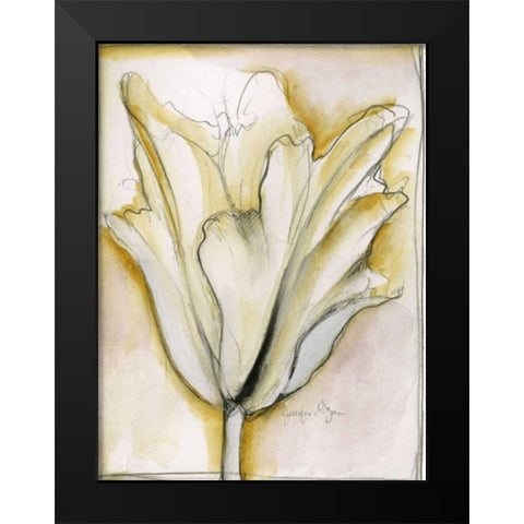 Fluid Beauty II Black Modern Wood Framed Art Print by Goldberger, Jennifer