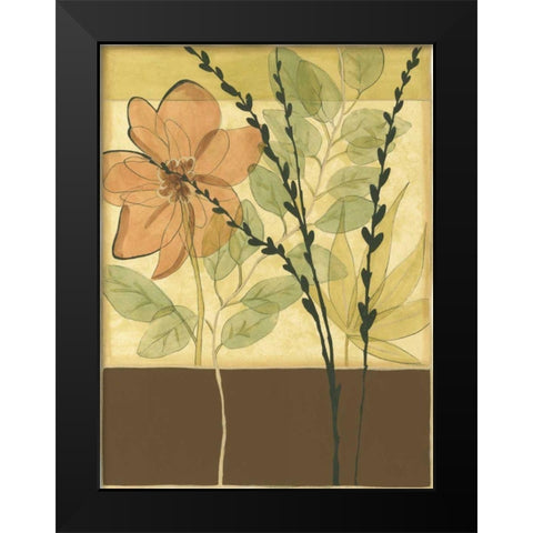 Printed Tranquil Garden II Black Modern Wood Framed Art Print by Goldberger, Jennifer