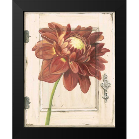 Dahlia Door Black Modern Wood Framed Art Print by Meagher, Megan