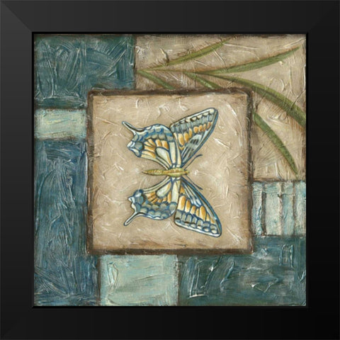 Butterfly Montage I Black Modern Wood Framed Art Print by Zarris, Chariklia