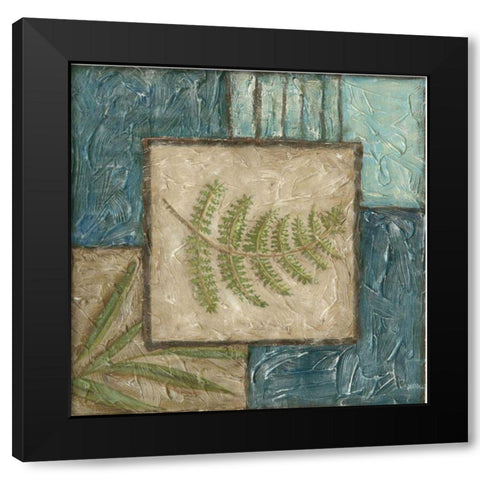 Fern Montage II Black Modern Wood Framed Art Print by Zarris, Chariklia