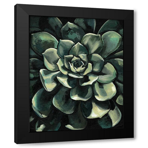 Printed Lunar Succulent I Black Modern Wood Framed Art Print by Meagher, Megan