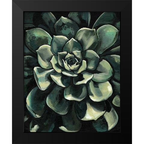 Printed Lunar Succulent I Black Modern Wood Framed Art Print by Meagher, Megan