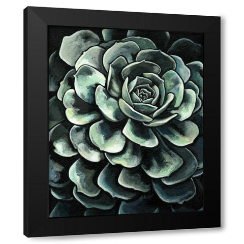 Printed Lunar Succulent II Black Modern Wood Framed Art Print by Meagher, Megan