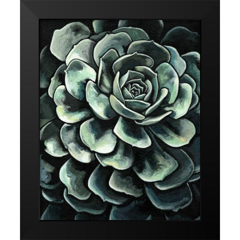 Printed Lunar Succulent II Black Modern Wood Framed Art Print by Meagher, Megan