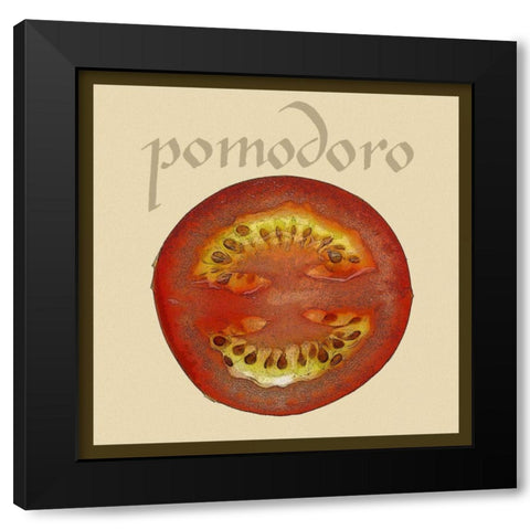 Italian Vegetable II Black Modern Wood Framed Art Print with Double Matting by Vision Studio