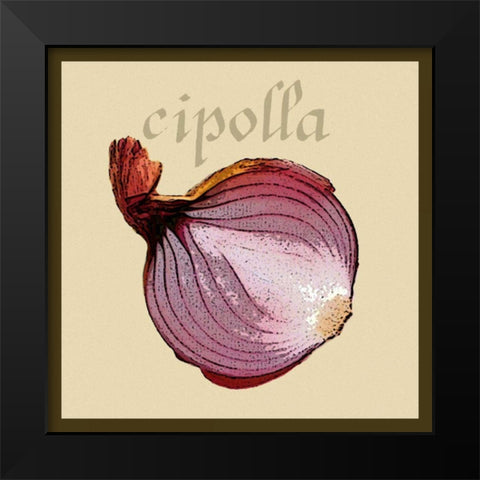 Italian Vegetable VI Black Modern Wood Framed Art Print by Vision Studio