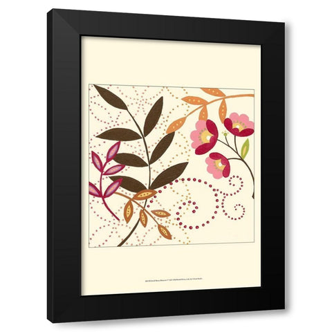 Small Berry Blossom I Black Modern Wood Framed Art Print with Double Matting by Vision Studio