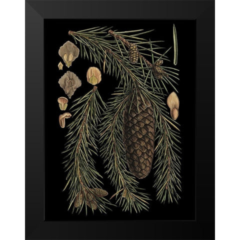 Small Dramatic Conifers III Black Modern Wood Framed Art Print by Vision Studio
