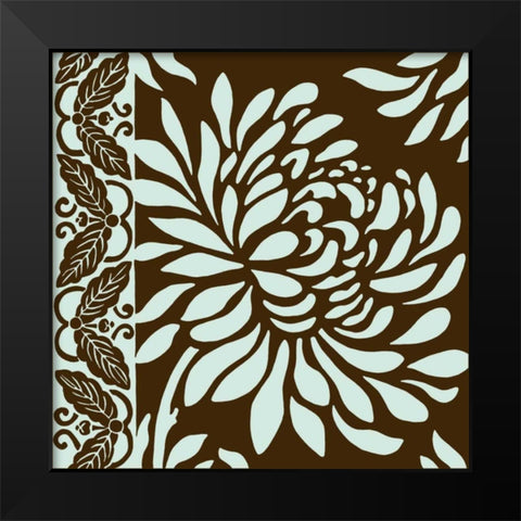 Medium Striking Chrysanthemums II  Black Modern Wood Framed Art Print by Slocum, Nancy