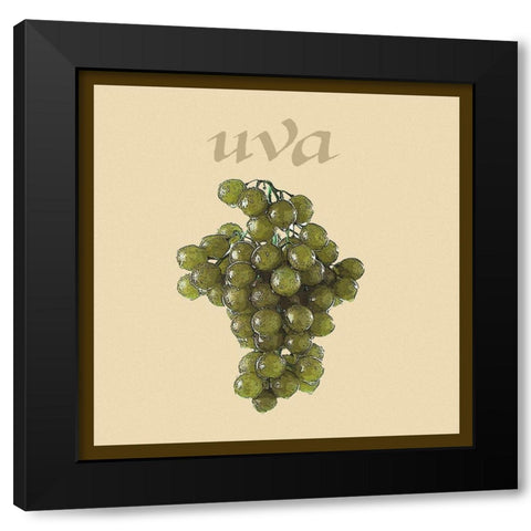 Italian Fruit IV Black Modern Wood Framed Art Print with Double Matting by Vision Studio