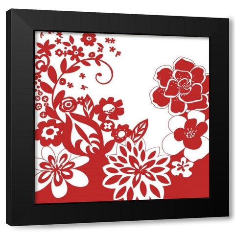 Vibrant Tokyo Garden V Black Modern Wood Framed Art Print by Zarris, Chariklia