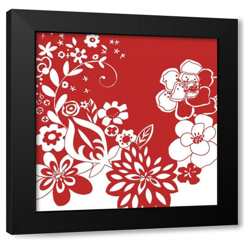 Vibrant Tokyo Garden VI Black Modern Wood Framed Art Print with Double Matting by Zarris, Chariklia