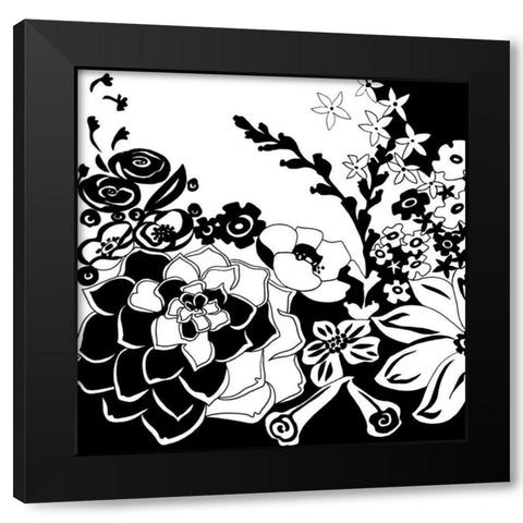 Tokyo Garden III Black Modern Wood Framed Art Print with Double Matting by Zarris, Chariklia