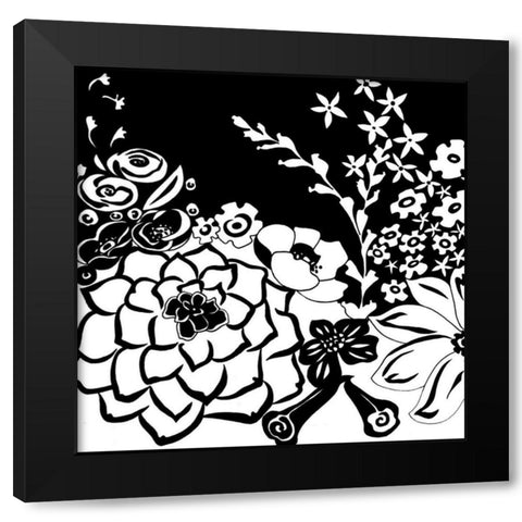 Tokyo Garden IV Black Modern Wood Framed Art Print with Double Matting by Zarris, Chariklia