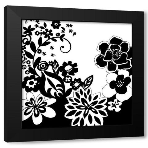 Tokyo Garden V Black Modern Wood Framed Art Print with Double Matting by Zarris, Chariklia