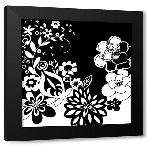 Tokyo Garden VI Black Modern Wood Framed Art Print with Double Matting by Zarris, Chariklia