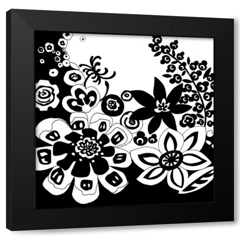 Tokyo Garden VII Black Modern Wood Framed Art Print with Double Matting by Zarris, Chariklia