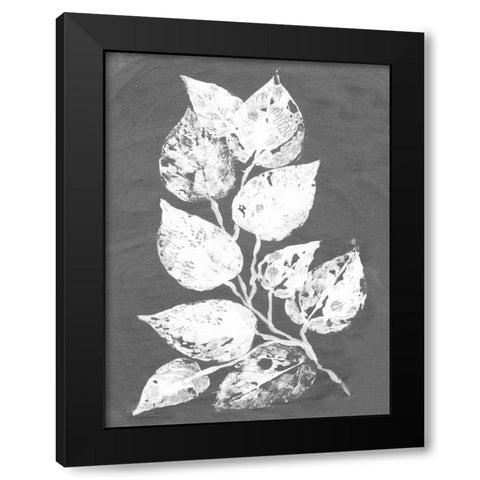 Frosty Philodendron II Black Modern Wood Framed Art Print with Double Matting by Ludwig, Alicia