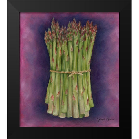 Asparagus Black Modern Wood Framed Art Print by Goldberger, Jennifer