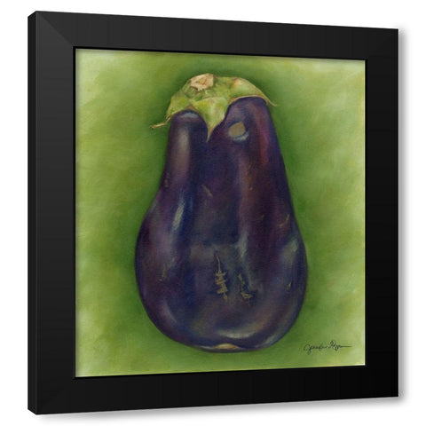 Eggplant Black Modern Wood Framed Art Print with Double Matting by Goldberger, Jennifer