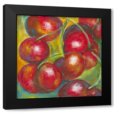 Abstract Fruits III Black Modern Wood Framed Art Print with Double Matting by Zarris, Chariklia